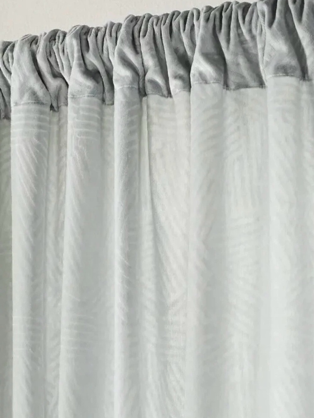 Anthropologie Raquel Velvet Panels Curtains - Geometric, Deco, Ice, Blue